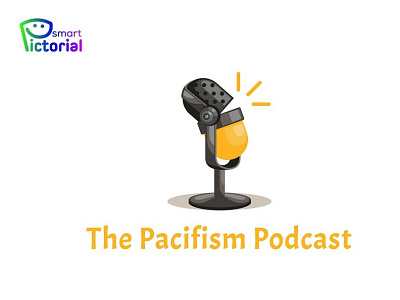 The pacifism podcast logo branding design graphic design logo logo maker professional logo maker smart pictorial smartpictorial vector