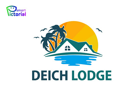 DEICH LODGE LOGO brand logo branding design graphic design logo logo creator logo maker professional logo make smart pictorial smartpictorial vector