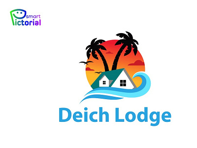 Deich Lodge logo 3d branding design graphic design logo logo creator logo designer logo maker professional logo maker smart pictorial smartpictorial vector