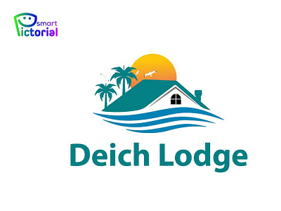 Deich Lodge brand logo 3d brand logo branding design graphic design graphic designer logo logo creator logo designer logo maker professional logo maker smart pictorial smartpictorial vector