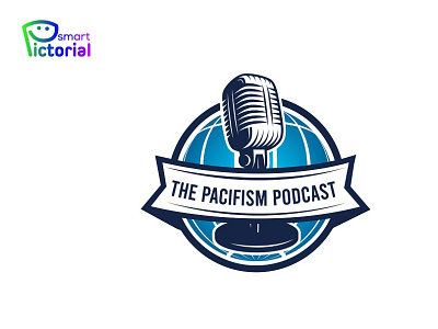 THE PACIFISM PODCAST LOGO /CUSTOM LOGO 3d branding design graphic design logo logo creator logo designer logo maker professional logo maker smart pictorial smartpictorial vector