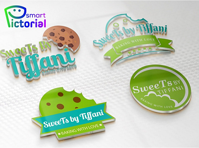 SweeTs Tiffani logo 3d branding coffee logo design graphic design greentea logo logo smart pictorial smartpictorial tea logo vector