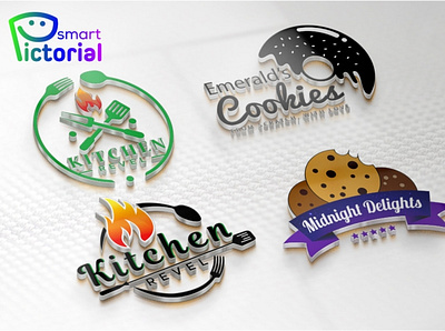 Midnight Delights logo / cake logo 3d brand logo branding business logo company logo design graphic design logo smart pictorial smartpictorial vector