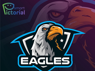 EAGLES mascot logo brand