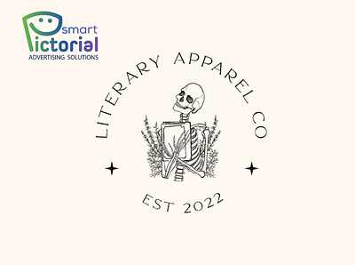 LITERARY APPAREL CO 3d branding company brand design graphic design logo logo brand logo creator logo designer logo maker professional logo maker smart pictorial smartpictorial vector