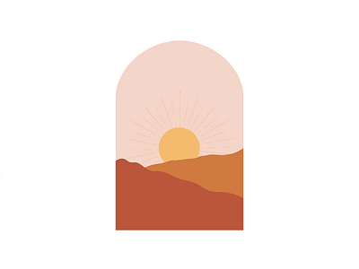 Sunset abstract adobe adobe illustrator aesthetic aesthetics desert design golden yellow illustration orange pink red sand sand dunes sun sunrise sunset sunset logo terracotta yellow