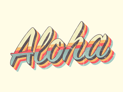 Aloha abstract adobe adobe illustrator aesthetic aesthetics aloha design hawaii hawaiian illustration logo retro stripes tshirt worn