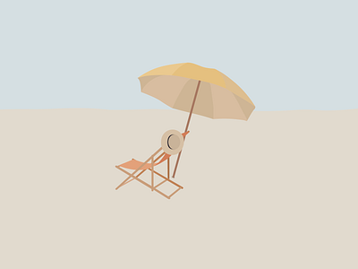 Beach abstract adobe adobe illustrator aesthetic aesthetics beach beach chair design illustration sand umbrella