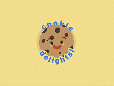 Cookie Delights branding cookies dessert illustration logo sweets