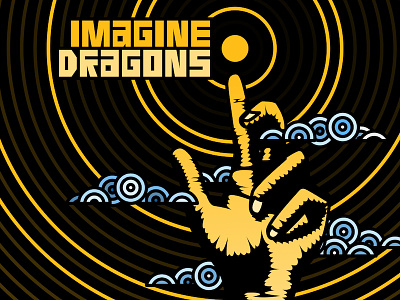 Imagine Dragons Gig Poster Concept alternative rock concept gig gig poster illustration imagine dragons music poster