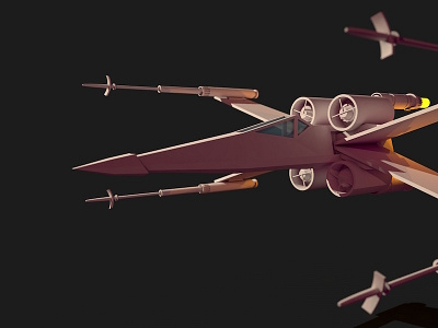 X-Wing 3d c4d model spaceship star wars