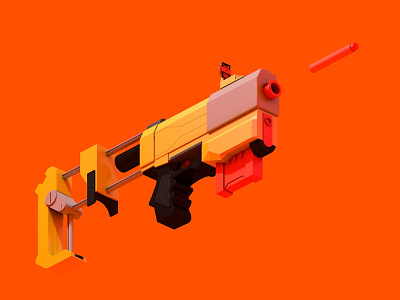 Killshot 3d c4d gun illustration nerf render