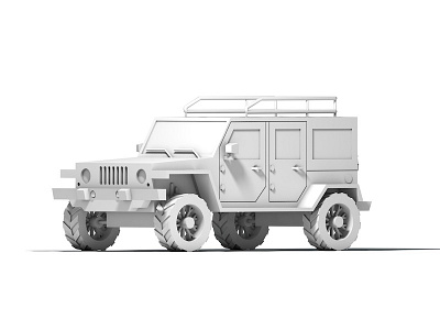 Jeep Model 3d c4d car clay jeep render