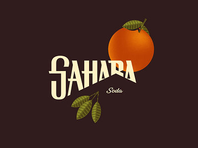 Sahara Logo Concept can desert illustrator leaf leaves logo orange pop pyramid sahara soda