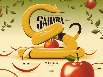 Sahara Soda Viper apple apples fruit gradients leaves pop sahara snake soda viper