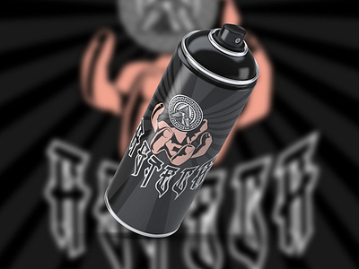 Free spray can mockup