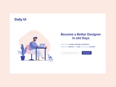 Daily UI Day 100 daily daily 100 challenge daily ui dailyui dailyuichallenge landing page design ui uichallenge uidesign