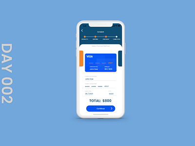 Day 2 - Daily UI Challenge - Checkout #dailyui #002 checkout daily 100 challenge dailyui dailyui 002 dailyuichallenge design flatdesign mobile ui ui ux