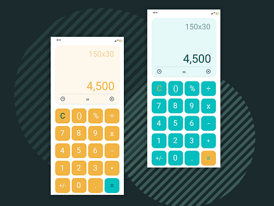 Day 4 - Daily UI Challenge - Calculator calculator ui dailyui dailyui004 dailyuichallenge design mobile app mobile design ui uxui