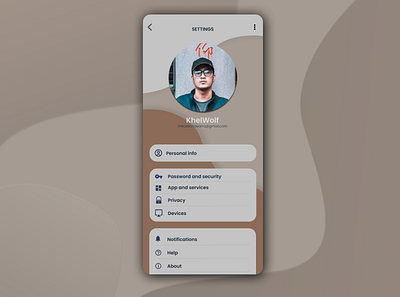 Day 7 - Daily UI Challenge - Settings dailyui dailyui 007 dailyuichallenge mobile app mobile design mobile settings mobile ui settings ui