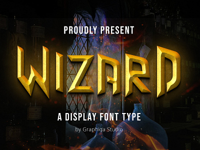 Wizard - Magic Display Font branding display fantasy film font horror imagination letter logo magician movie typeface wizard