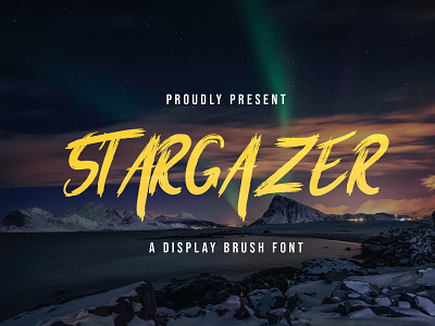 Stargazer – Creative Brush Font branding display font letter
