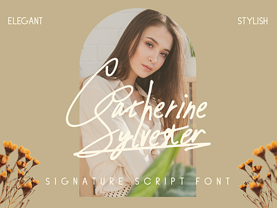 Catherine - Stylish Signature Font pastel