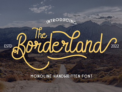 Borderland – Monoline Handwritten Font branding display font letter typography