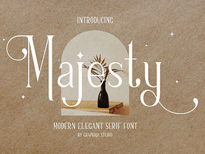 Majesty – Modern Elegant Serif Font branding design display font illustration letter logo