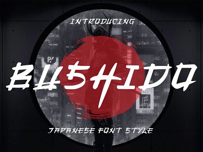 Bushido - Japanese Font Style branding design display font letter logo ronin