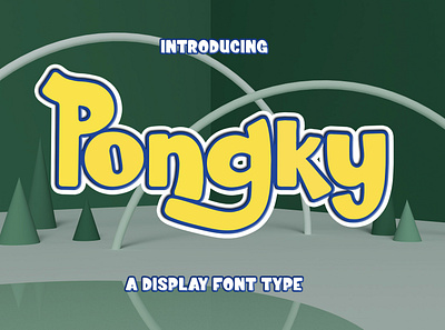 Pongky – Display Font Type branding design display font letter logo ui