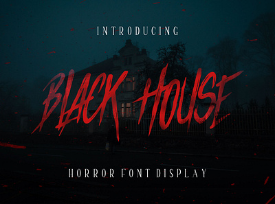 Black House - Horror Font Display branding design display font halloween horror letter logo