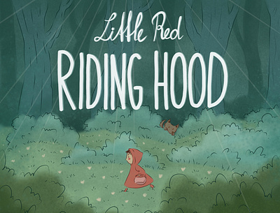 Little red riding hood art illustration typography