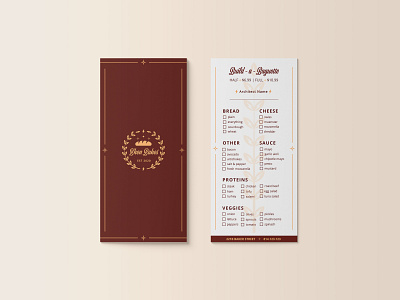 Bakery Rack Card Form bakery branding design icon illustration illustrator logo rack card typography vector