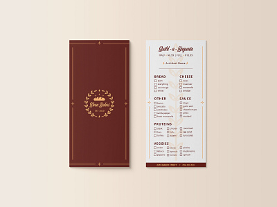 Bakery Rack Card Form