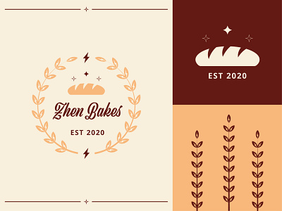 Zhen Bakes: Bakery Brand Concept adobe illustrator bakery bakery logo brand design branding branding and identity branding concept logo logo design logotype vector