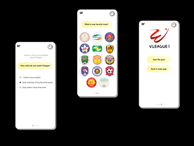 Vleague1 - Vietnam Soccer - Quiz app design football logo quiz app sketchapp soccer ui ux