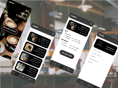 Cafein app - Coffee coffee design ecommerce mobile app uidesign uxdesign