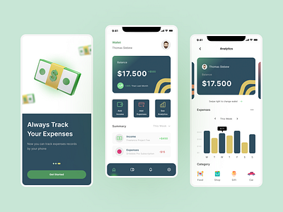 Personal Finance App Concept - For Tracking Expenses and Income