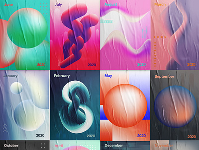 Collection of gradient poster design design flat gradient illustration poster design typography vector