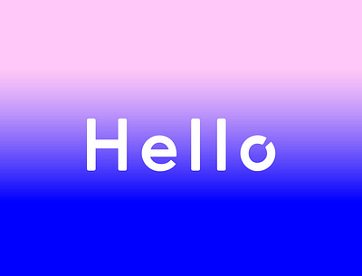 Hello design flat gradient illustration typography vector