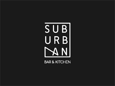 logo design for Suburban Bar brand design design line logo logo minimal minimalist logo vector