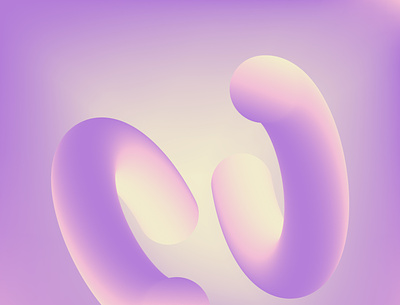 Abstract gradient 3D shape design gradient illustration vector