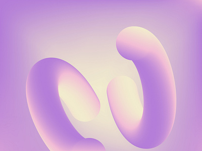 Abstract gradient 3D shape