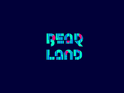 Logo for BearLand Techno DJ design illustration logo techno typography vector