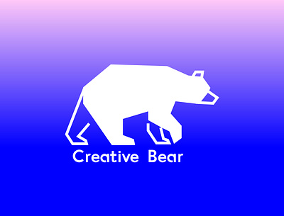Logo design for Creative Bear Studio bear brand design branding design gradient illustration logo vector