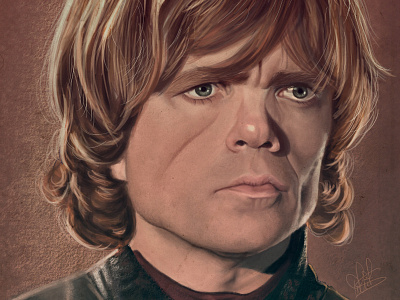Tyrion Lannister digital dwarf game of thrones gnome illustration lannister lion peter dinklage portrait realism tyrion lannister