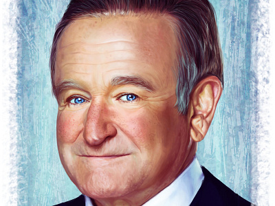 Robin Williams actor hollywood illustration portrait realism robin williams