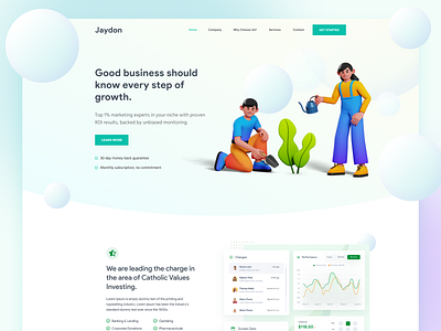 SaaS Marketing Landing Page 2021 business clean ui figma figmadesign landingpage marketing saas saas landing page ui ux website design