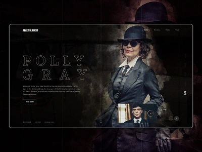 Header Exploration (Peaky Blinders UI shot) adobe photoshop adobexd bbc clean ui concept design exploration movie picky blender trending ui tv series tv show typography ui ux web webdesign website